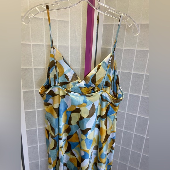 Abercrombie & Fitch Strapless Dress in Blue, Yellow, and Brown - Picture 8 of 12